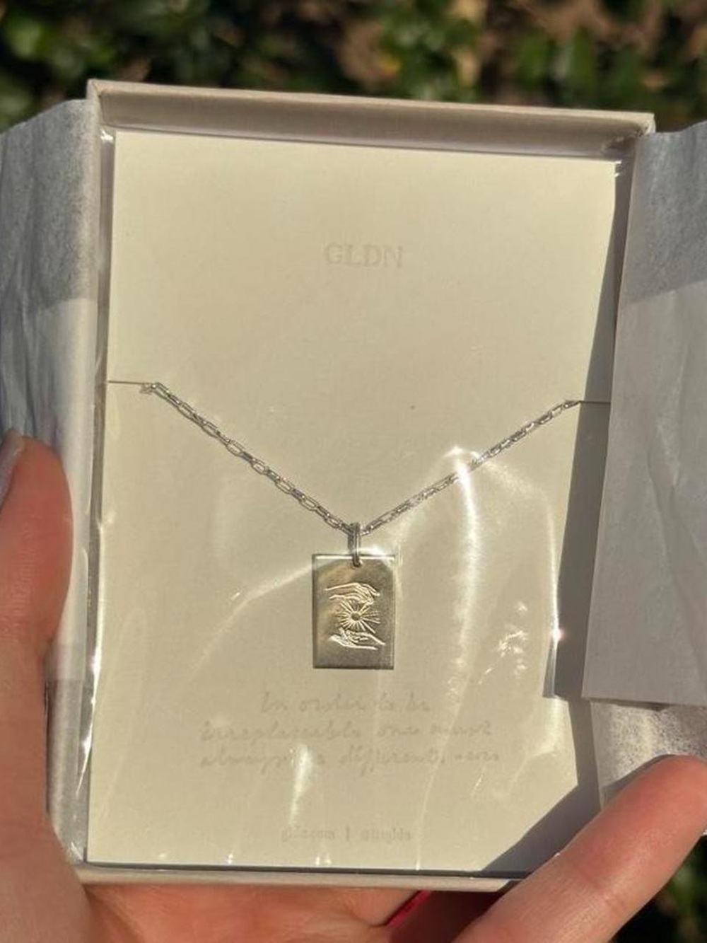 GLDN handmade sterling silver manifestation tarot pendant necklace